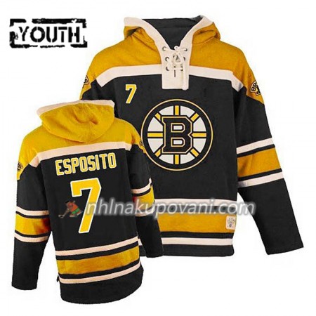 Boston Bruins Phil Esposito 7 Černá Sawyer Mikiny Hooded - Dětské